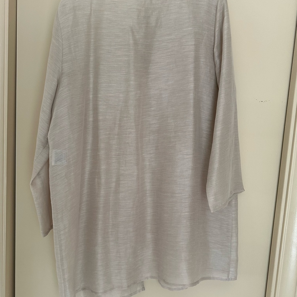 Eileen Fisher Soft Beige Long Sleeve Top